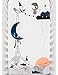 Rookie Humans 100% Cotton Sateen Fitted Crib Sheet: The Moon's Birthday. Modern Nursery, Use as a Photo Background for Your Baby Pictures. Standard Crib Size (52 x 28 inches) (Standard Cotton Sateen)