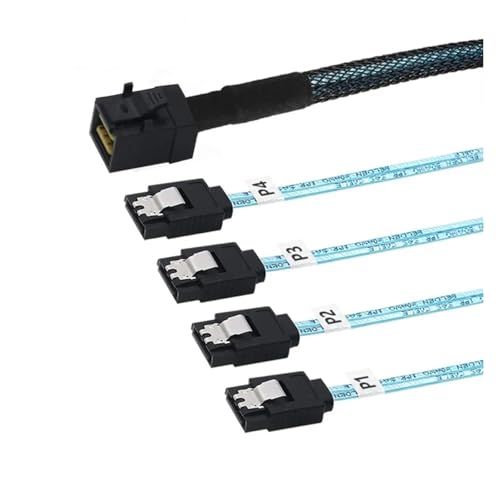 Cable adaptador HD MINI SFF8643 a 4xSATA3.0 100cm miniatura 5