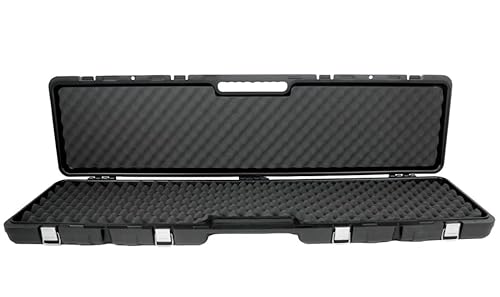 PAK Gun 54-Inch Long Hard Gun Case - Weather Resistant with Foam Interior - Large Black Tactical