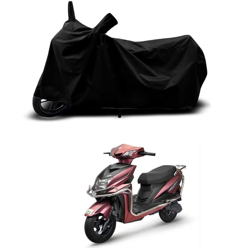 Image of 100% Scratchproof /UV-Rays /Heat Protection /Birds Dropping /Water Resistant /Dust Proof /Waterproof /Full Bike Scooty Two Wheeler Body Cover Compatible for Mini Lithino All Varients[Black]