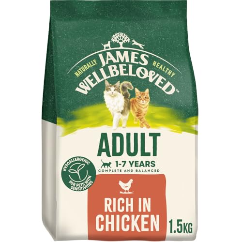 James Wellbeloved Cat Adult Hypoallergenic Dry Food Chicken 1.5 kg