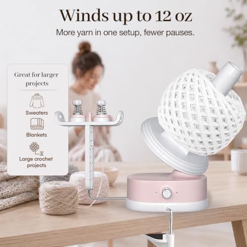 knitly Electric Yarn Winder, Large Capacity Automatic Yarn Ball Winder - 5