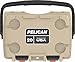 Pelican 20QT Elite Cooler (Tan/Orange) | 15 Can or 4 Wine Bottle Capacity with Ice | 2 Day Ice Retention | Guaranteed for Life
