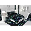 Erosebridal Rainbow Cat Duvet Cover Set - Twin Size, Kids Cartoon Bedding, Polyester Microfiber, Includes Pillowcase