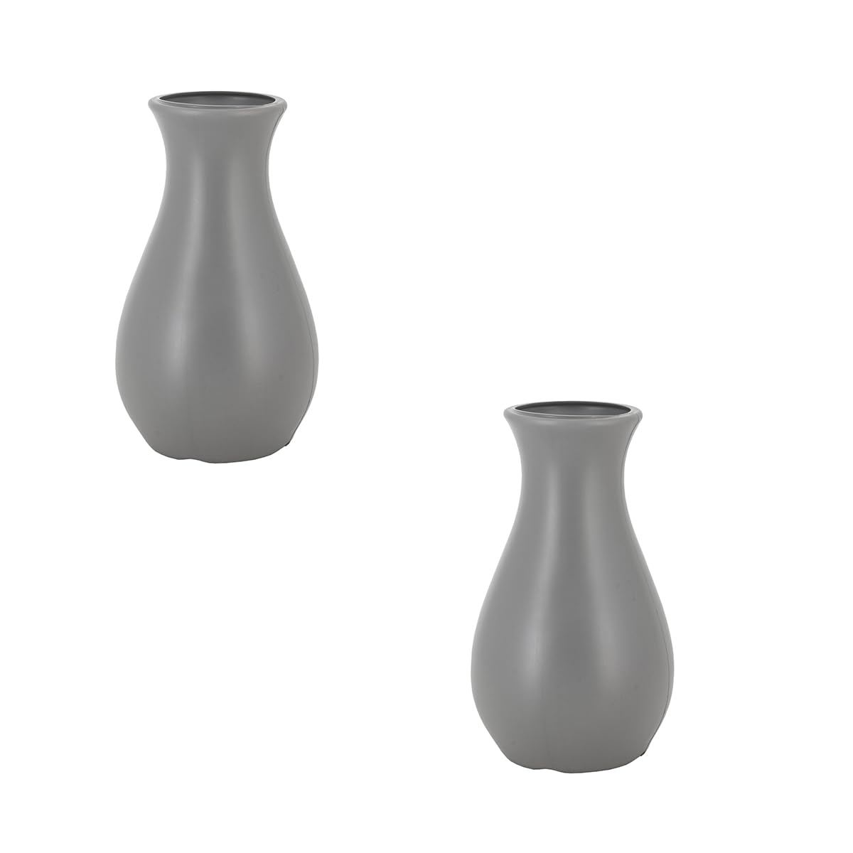 Gardens Fancy 6-Inch(15.24) Decorative Modern Lucky Flower Pots | Unique Design for Indoor/Outdoor Use | Perfect for Gifting, Home, Office, Garden, and Table Decoration – Set of 2 (Grey) (B0CC8RX99G) Amazon Price History, Amazon Price Tracker