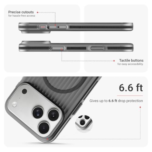 Image of DailyObjects Beam 2.0 Magnetic Protective Case Cover Compatible with iPhone 17 Pro Max|Magsafe|Camera & Body Protection|Anti Shock,Scratch Resistant|Precise Cutouts Design|Wireless Charging-Black
