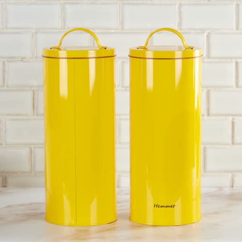 Cookie Tins For Baked Goods, Cookie Jar, Dog Treat Jar, Pet Food Container, Airtight Dog Food Storage Container, Dog Food Container, Dog Food Storage, Cat Food Container, Dog Treat Container Yellow 2 #TOP2