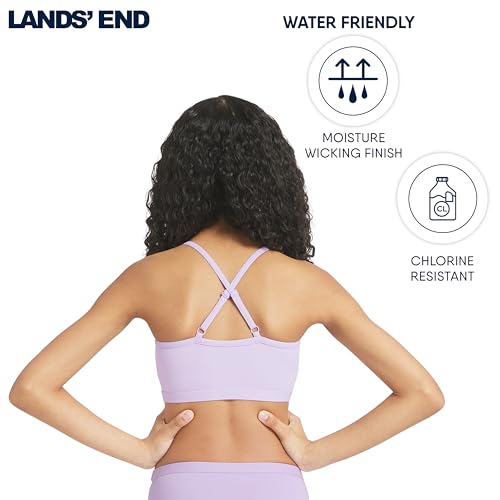 Image of Lands' End Girls' Swim UPF 50+ Adjustable Strap Bikini Set