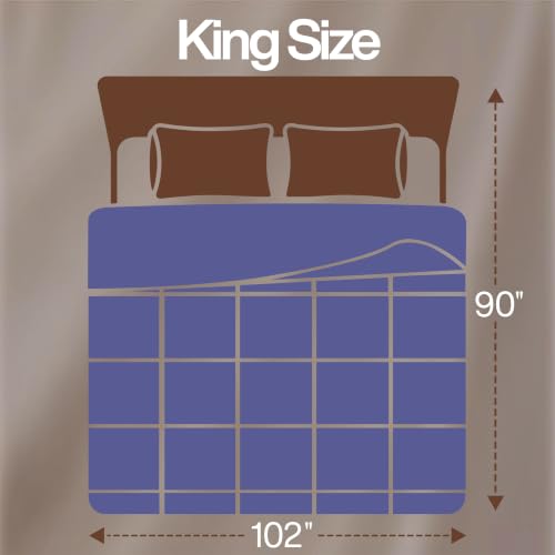Image of Utopia Bedding Comforter King Size, Duvet Insert, Slate Blue, 90 x 102 in | Soft and Fluffy Down Alternative Bed Comforter, All Season, Breathable, Corner Tabs, Box Stitched, Durable, Machine Washable
