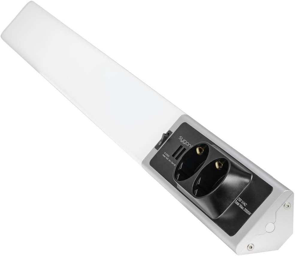 Sygonix SY-4998010 LED Under-Cabinet Light, angled view showing light bar and controls