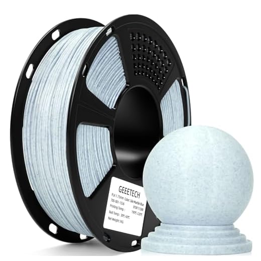 ⚡ Geeetech Marble PLA Filament, Stone-Like Appearance, 1.75mm 3D Printing Filament 1kg(2.2lbs), Dimensional Accuracy +/- 0.02 mm, Marble White-Blue Stone Color, Fit Most FDM Printer