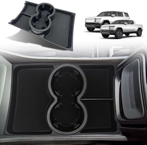 BestEvMod Lower Console Organizer for |2022-2024| Rivian R1T R1S (Black)