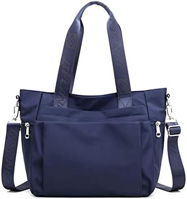 YANAIER Women's Handbag Waterproof Nylon Large Totes Shoulder Crossbody Bag Hobo Bags for Shopping Travel Casual Daily Black