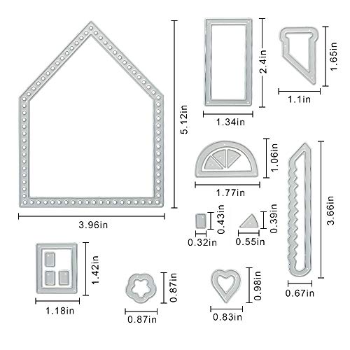 House and Kitchen Cutting Dies Stencil Metal Template Molds, Embossing Tool Die Cuts for Card Making Album Paper Scrapbooking DIY Etched Dies Craft