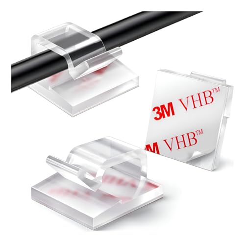 YIWOYI 60 KGROTE Light Clips - Pack Adhesive Cable Organizer Hooks for String Lights and More