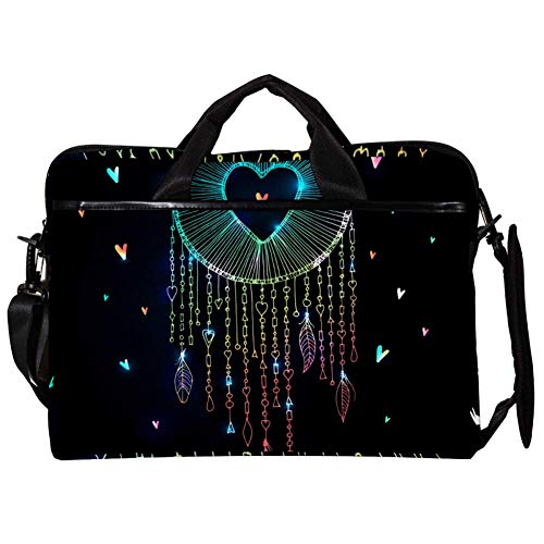 Maletín portátil corazón de 14 pulgadas Vector Sparkling Dream Catcher para ordenador de 13 pulgadas