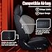 SLJU Seat Covers for Chrysler Sebring 2000-2010,Seat Covers Full Set,Car Seat Cover,Seat Cover,Leather Seat Covers(5 Seats,Black)