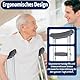 OUUTMEE Achselkrücken 2 Stück Unterarmgehstütze Höhenverstellbar Erwachsene Krücken, Höhenverstellbereich:128~148 cm, Maximale Tragfähigkeit 150 kg (Grau, Groß)