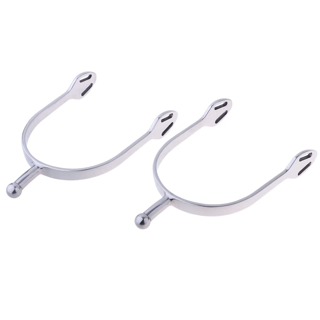 Espuelas de caballo de acero inoxidable para hombres y mujeres, equitación occidental, 14 x 8 x 2 cm, 1 par