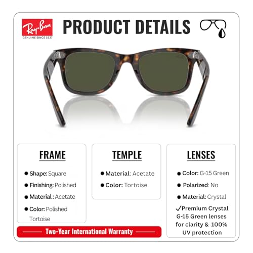 Ray-Ban RB2140 ORIGINAL WAYFARER CLASSIC Sunglasses with Official Kit by Ray-Ban - Used condition - Image 3