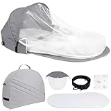 Sécurité à 360 ° pour les déplacements - Sommeil sûr comme dans le ventre de sa mère : notre nid pliable offre à votre bébé un environnement familier et douillet partout où vous êtes. La forme ergonomique et les parois latérales douces créent un sentiment de sécurité qui apaise les nouveau-nés et les aide à s'endormir plus rapidement, que ce soit à l'hôtel, chez les grands-parents ou dans le salon.