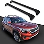 2 Pieces Black Crossbars Fit for Kia Seltos 2021 2022 2023 Lockable Roof Racks Cross Bars Capacity 165 lbs