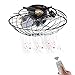 3-Light Fan Lampa sufitowa Vintage Wentylator sufitowy z oświetleniem Możliwość przyciemniania za pomocą pilota Cichy wentylator Lampa sufitowa Nowoczesny okrągły niewidoczny wentylator Światło Sypi