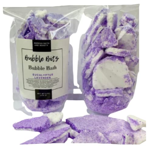 Amreva Bath and Beauty Bubble Bath Bits Pieces, Foaming High Quality Soak, (Eucalyptus Lavender)