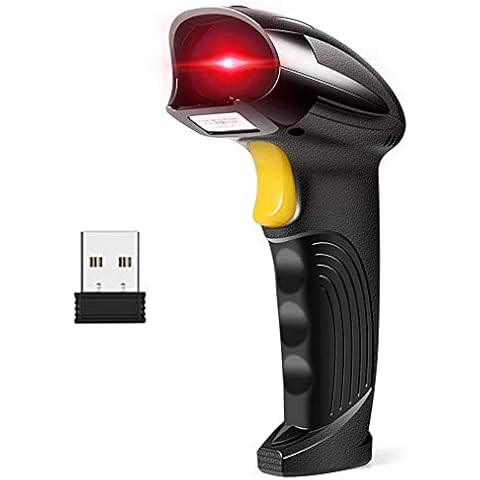 Barcode Scanner Wireless, Basecent USB Quick Laser Barcode Scanner Reader (Lector De Codigo De Barras), Handheld Barcode Reader Scanner for Library Book, Warehouse Inventory, Store Cover