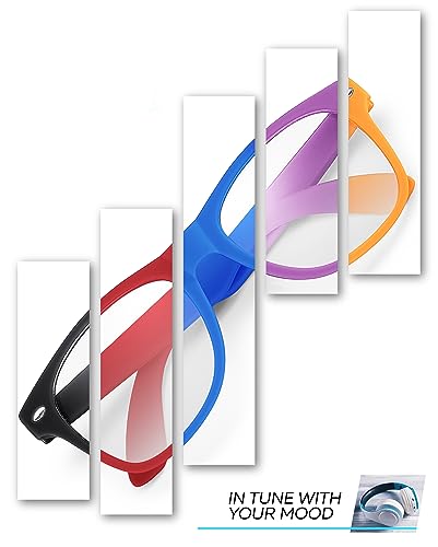 Image of Retro Rewind Kids Nerd Costume Clear Lens Non-Prescription Fake Glasses for Children Age 3-10 | Fun Colors, Rubberized Frame, UV Protection Shatterproof Lens, Square Kids Toddler Shades for Beach, Travel, Everyday