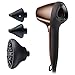 Remington Secador de cabelo Air 3D, fluxo de ar 3D, íónico, cabelo sem crespamento, 1800 W, 2 concentradores, 1 difusor, 3 temperaturas, 2 velocidades, gancho para pendurar, bronze, D777