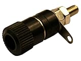 1 hochwertige Buchse (schwarz) für Bananenstecker / Büschelstecker 4 mm