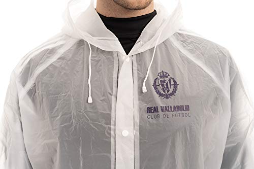 REAL VALLADOLID CLUB DE FÚTBOL Chubasquero Transparente con Escudo, género, Predeterminado