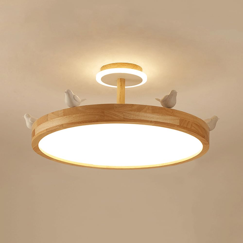 HXYSXHJUO Dimmable LED Ceiling Light 15.74 Inch Round Chandelier - Acrylic Fixture for Kitchen, Dining Room, Hallway, and More(B)