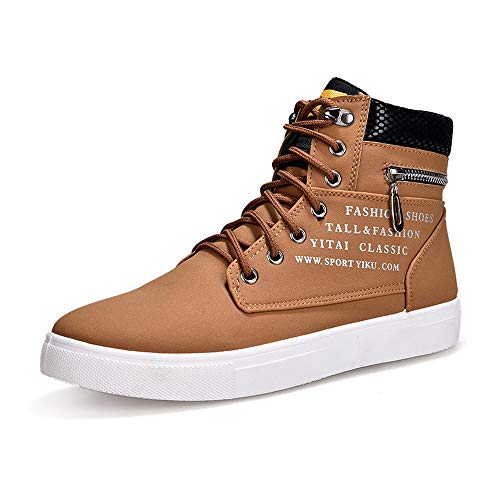 tazimall Men's High Top Sneakers Casual Skate Shoes Lace Up Walking Shoes