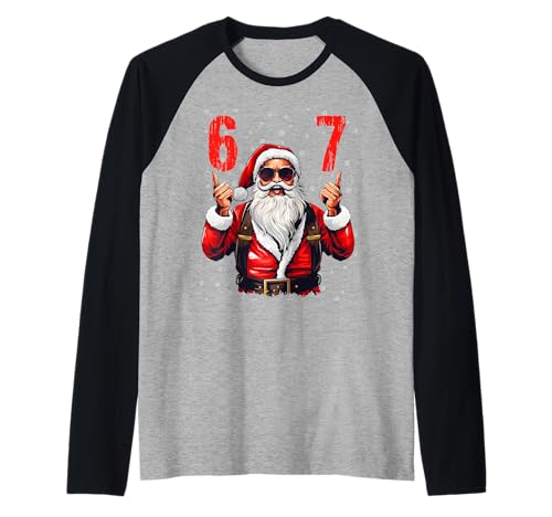 Pyjama 67 Noël 6 7 Meme 67 Bruh Slang Manche Raglan