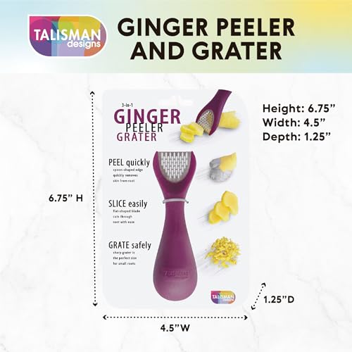 Talisman Designs 3140 3-In-1 Ginger Peeler | Grater & Sliver thumb #1