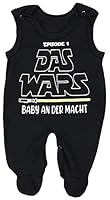TupTam Unisex Baby Strampler mit Spruch I love Mum and Dad, Farbe: Schwarz - DAS WARS, Größe: 56