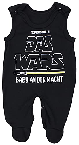 TupTam Unisex Baby Strampler mit Spruch I love Mum and Dad, Farbe: Schwarz - DAS WARS, Größe: 56
