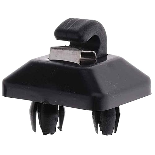 AUTOZOCO Soporte de gancho con clip para visera interior coche compatible con Aud - gancho parasol - gancho para visera - Compatible con Aud - Negro