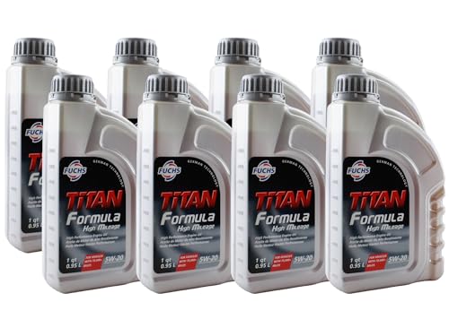 Aceite de motor Titan Formula High Mileage SAE 5W-20 8 cuartos