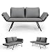 CYHWQ Multifunktionales Gartensofa und Gartenbank, Grau