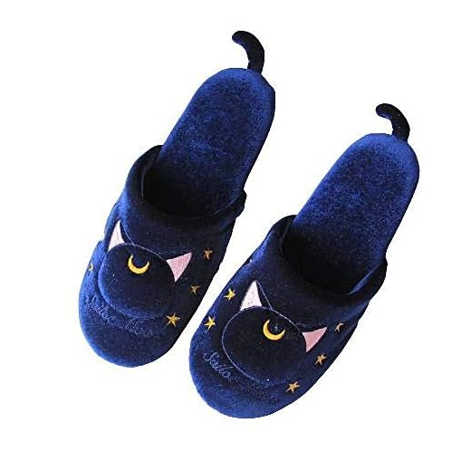 Y-PLAND Zapatillas de Anime Sailor Moon, Zapatillas de Felpa de algodón de Invierno, Zapatillas Calientes Antideslizantes de Interior-1_EU35-39