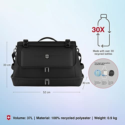 Victorinox Crosslight Duffel - Lightweight Duffel Bag Made from Recycled Materials - Premium Travel Essentials - Travel Bag Includes Adaptive Interior - Black2