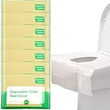 70 Stück Einweg Toilettensitzbezüge, Biologisch Abbaubare Toilettenauflage (425x360 mm), Einzeln Verpackt, Spülbar & Hautfreundlich, Ideal für Reisen, Hotel, Büro & Öffentliche Toiletten
