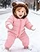 BFUSTYLE Baby Snowsuit 12-18 Months Puffer Coat Long Sleeve Baby Girl Jacket With Hood Fashion Toddler Snow Suit