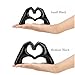 FANTESTICRYAN Small Heart Hands Statues Hand Love Sculpture Cute Decorative Home Decor Ornaments for Living Room, Wedding, Office Desktop, Cabinets, Bookshelf (Small Black)