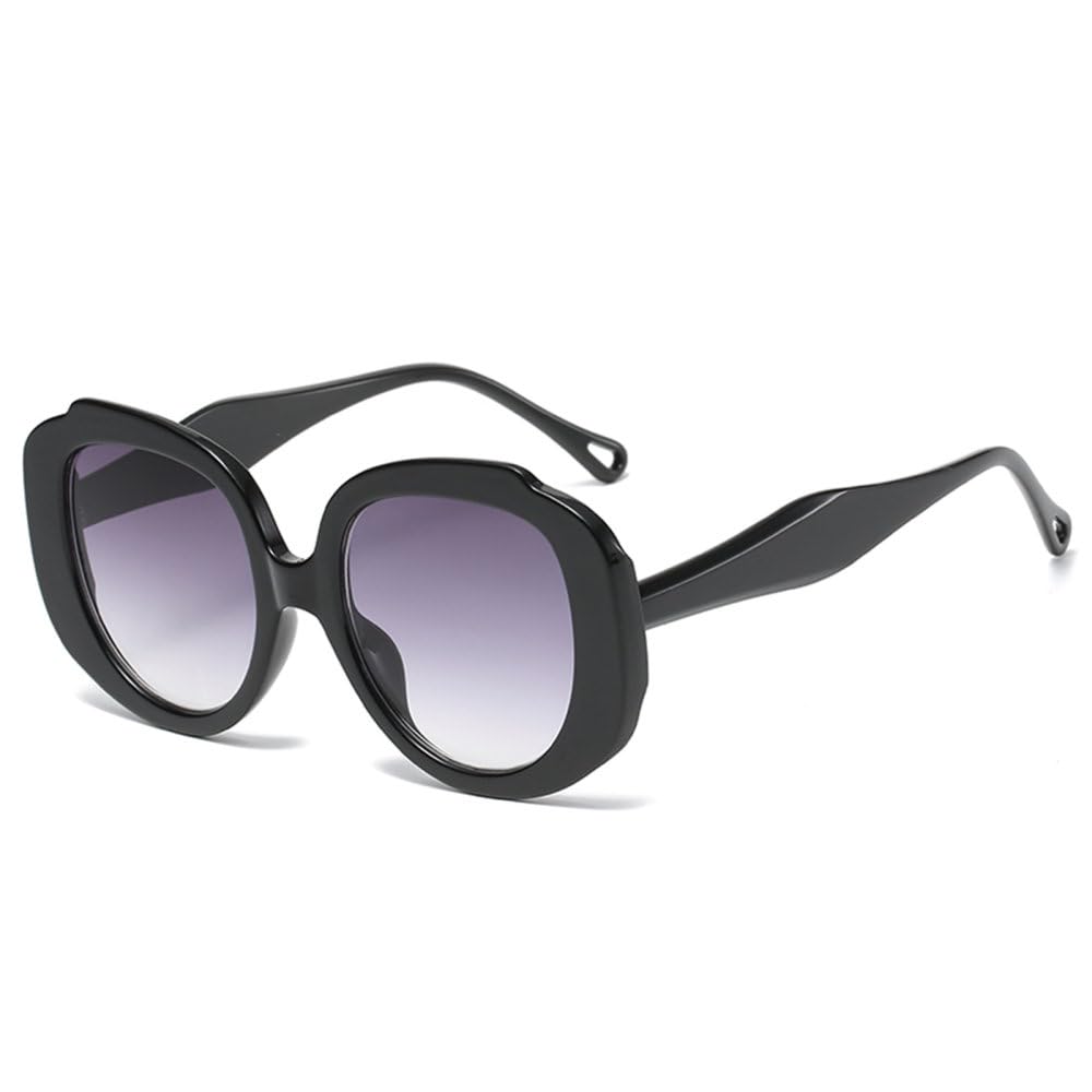 Übergroße ovale Sonnenbrille für Damen, Bonbonfarben, modische Farbverlaufs-Sonnenbrille, UV400-Schutzbrille, Damenbrille
