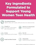 Platinum Naturals Easymulti Teen for Young Women, 60 Softgels, Comprehensive Multivitamin with Iron, Vitamin B6 & B12, D3, Calcium, Support Brain Health & Skin, Nutritional Supplement for Teen Girls