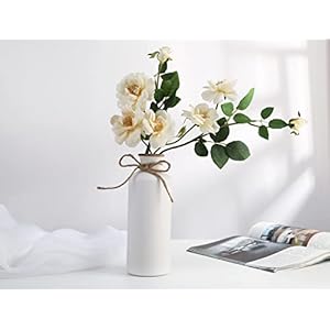 WHJY Modern Farmhouse Vase Decor Set of 3 White Vases for Decor Decorative White Vase Centerpiece Accent Ceramic Vase Set for Farmhouse Living Room Tabletop Decor